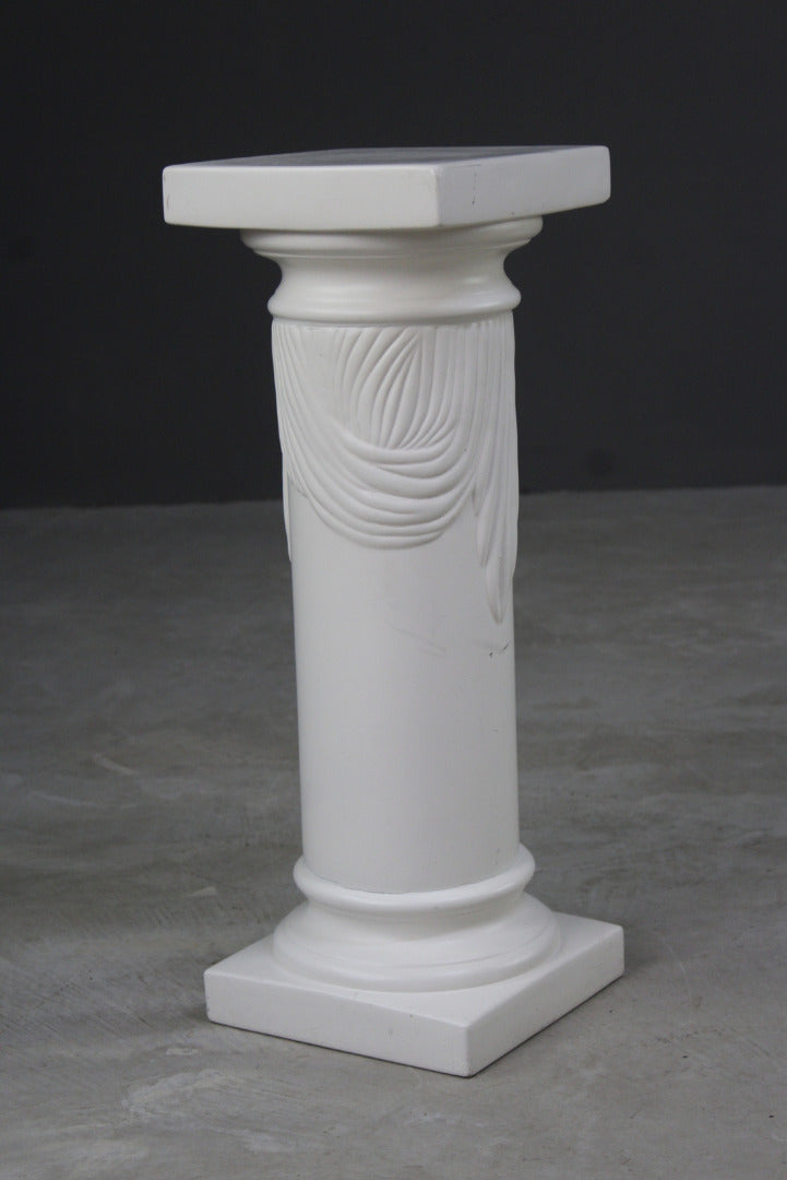 Ceramic White Plant Stand - Kernow Furniture