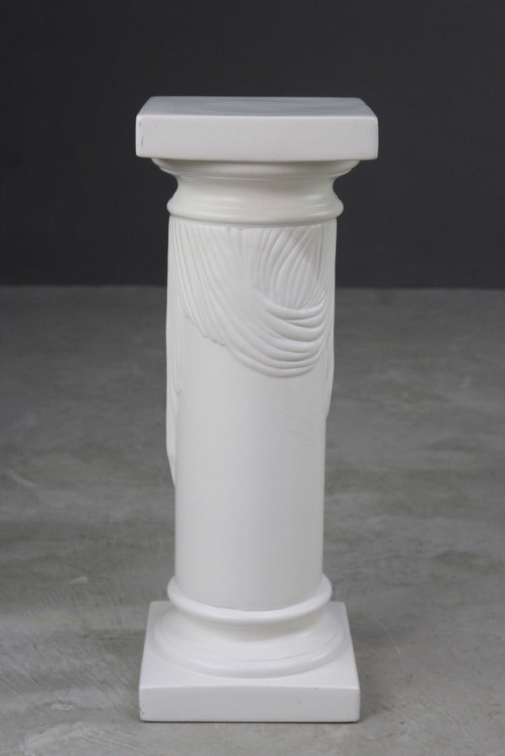 Ceramic White Plant Stand - Kernow Furniture