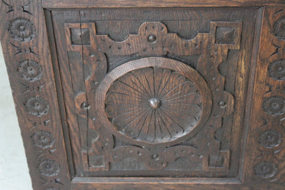 Antique Carved Coffer - Kernow Furniture