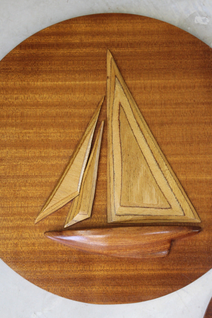 Pair Retro Nautical Wall Plaques - Kernow Furniture