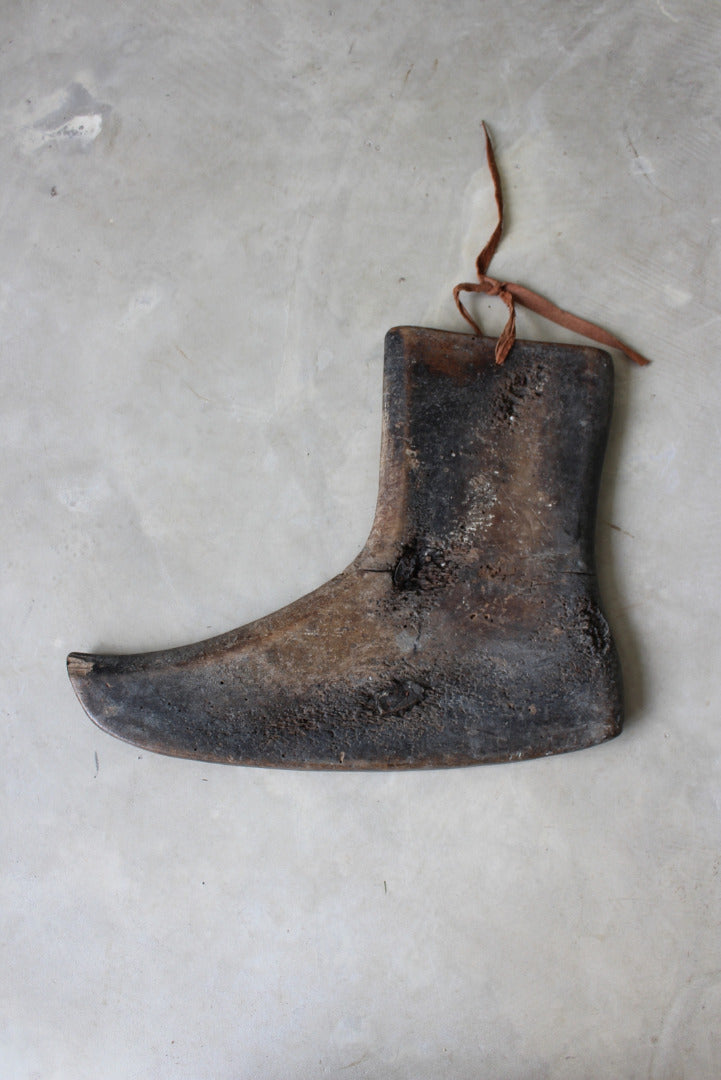 Antique Wooden Boot Form - Kernow Furniture