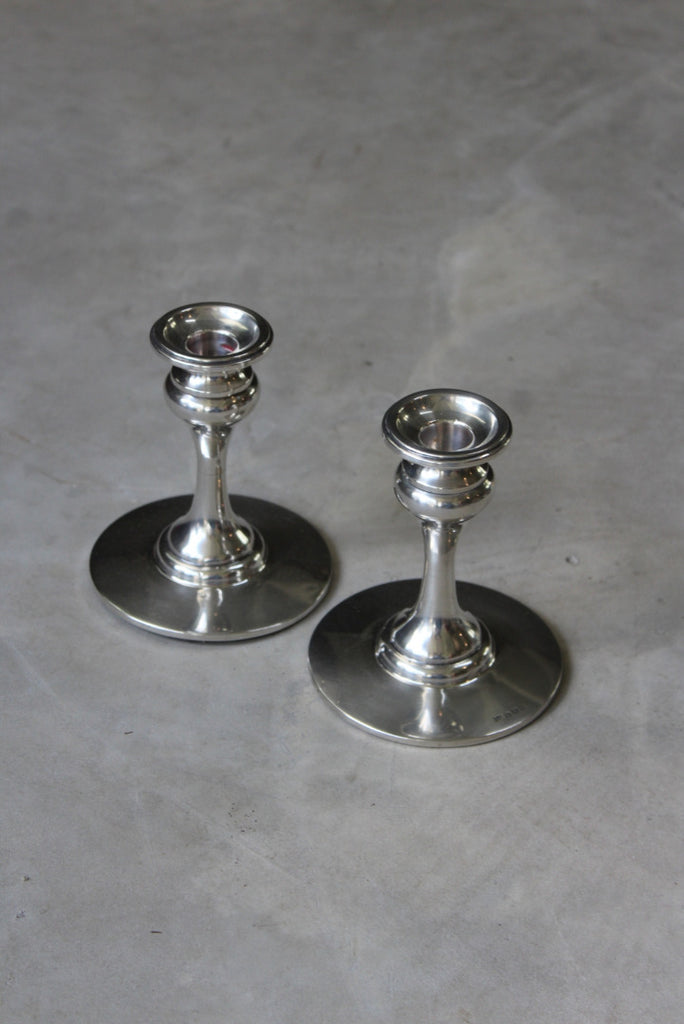 Pair Silver Candlesticks - Kernow Furniture