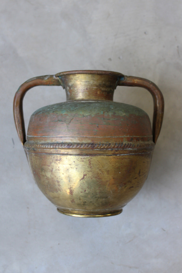 Eastern Brass Urn Vase - Kernow Furniture