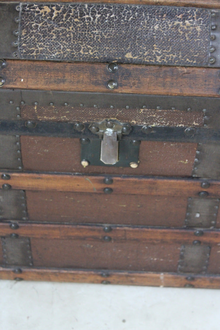 Large Vintage Dome Top Trunk - Kernow Furniture