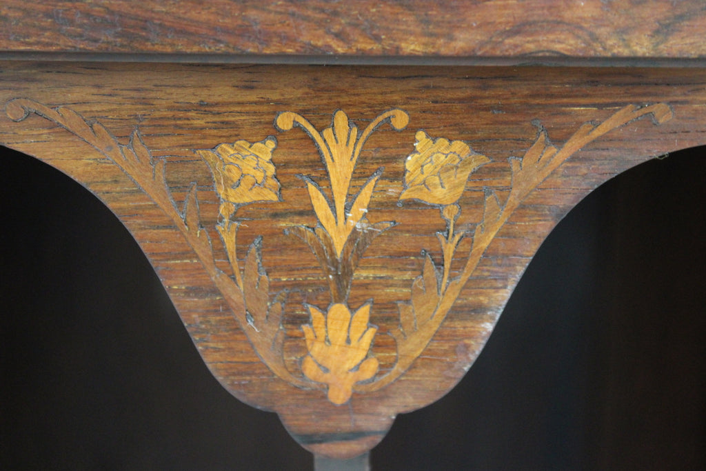 Edwardian Inlaid Rosewood Music Cabinet - Kernow Furniture