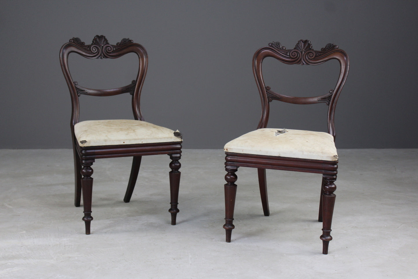 Pair Victorian Dining Chairs - Kernow Furniture