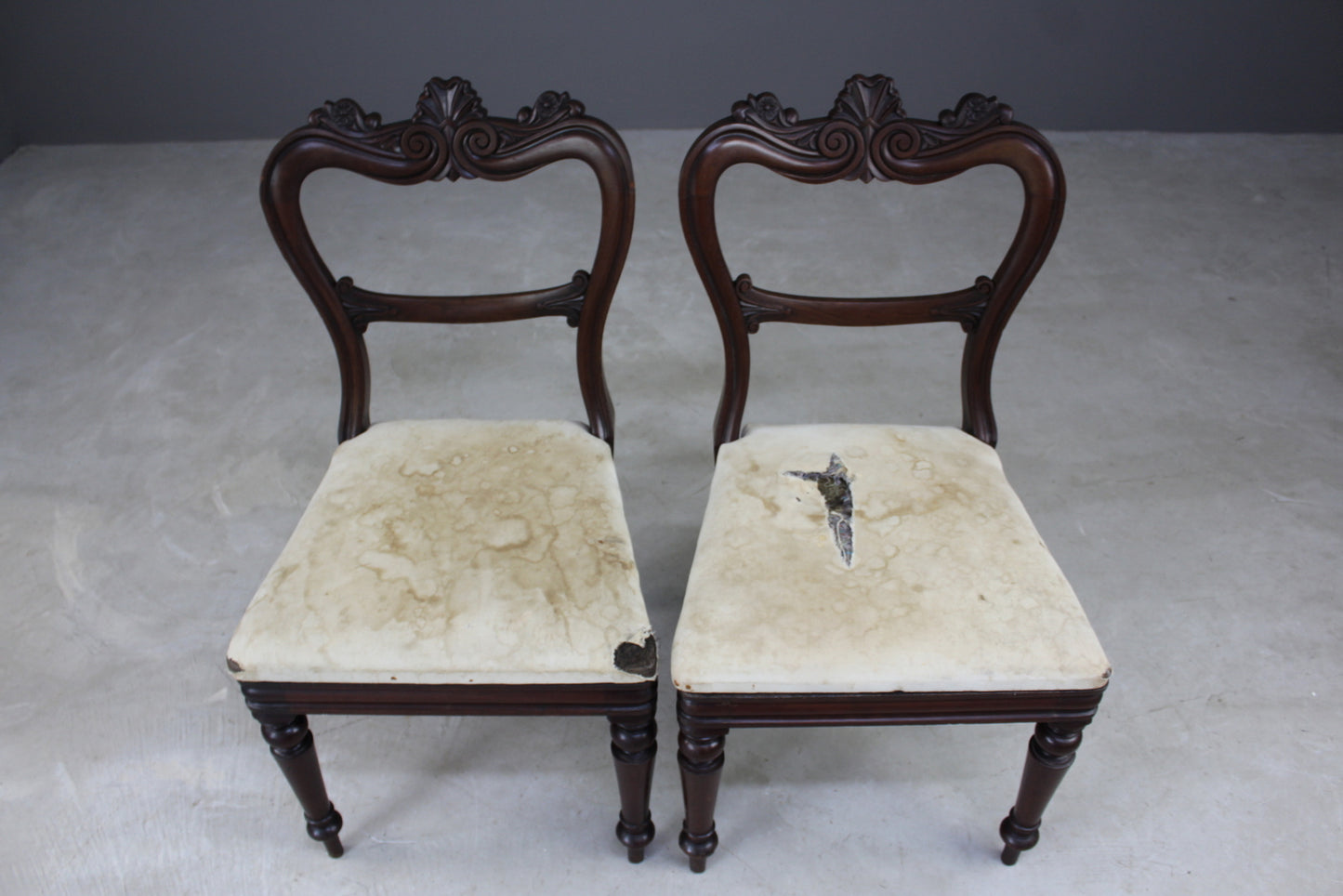 Pair Victorian Dining Chairs - Kernow Furniture