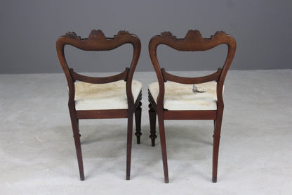 Pair Victorian Dining Chairs - Kernow Furniture