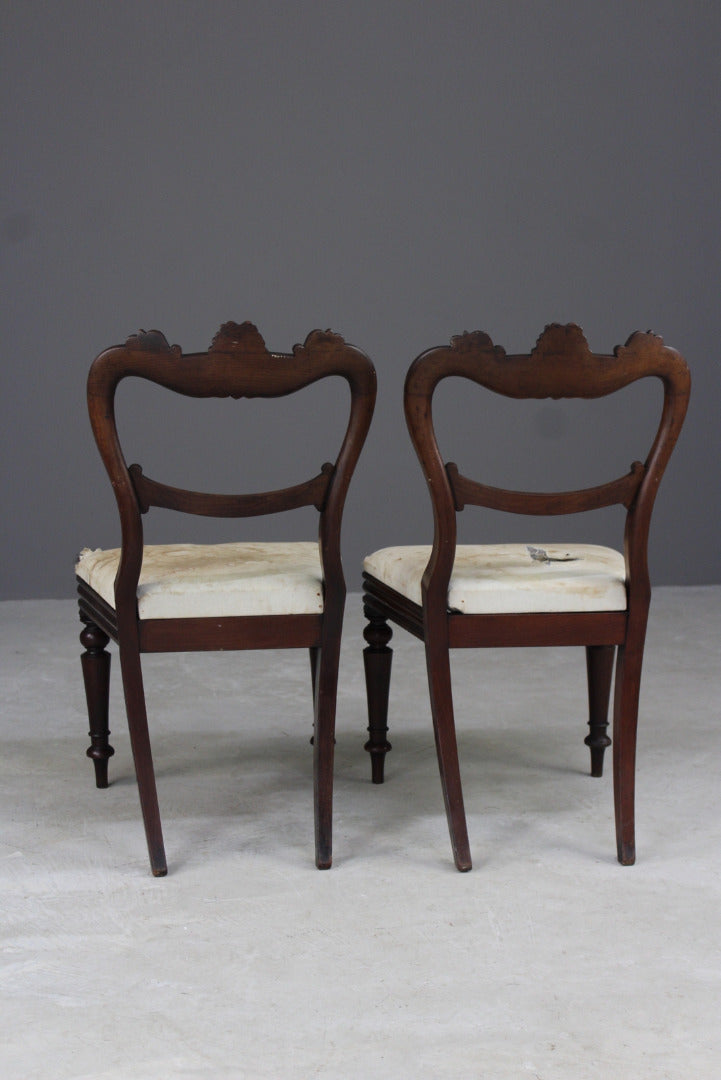 Pair Victorian Dining Chairs - Kernow Furniture