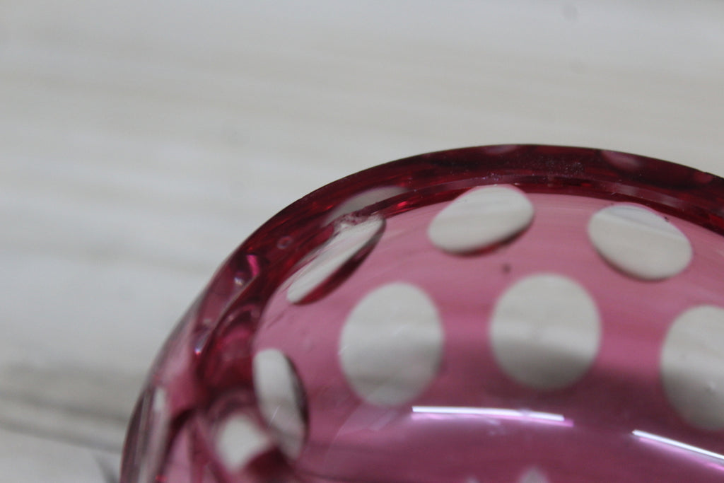 Cranberry Glass Pin Dish - Kernow Furniture