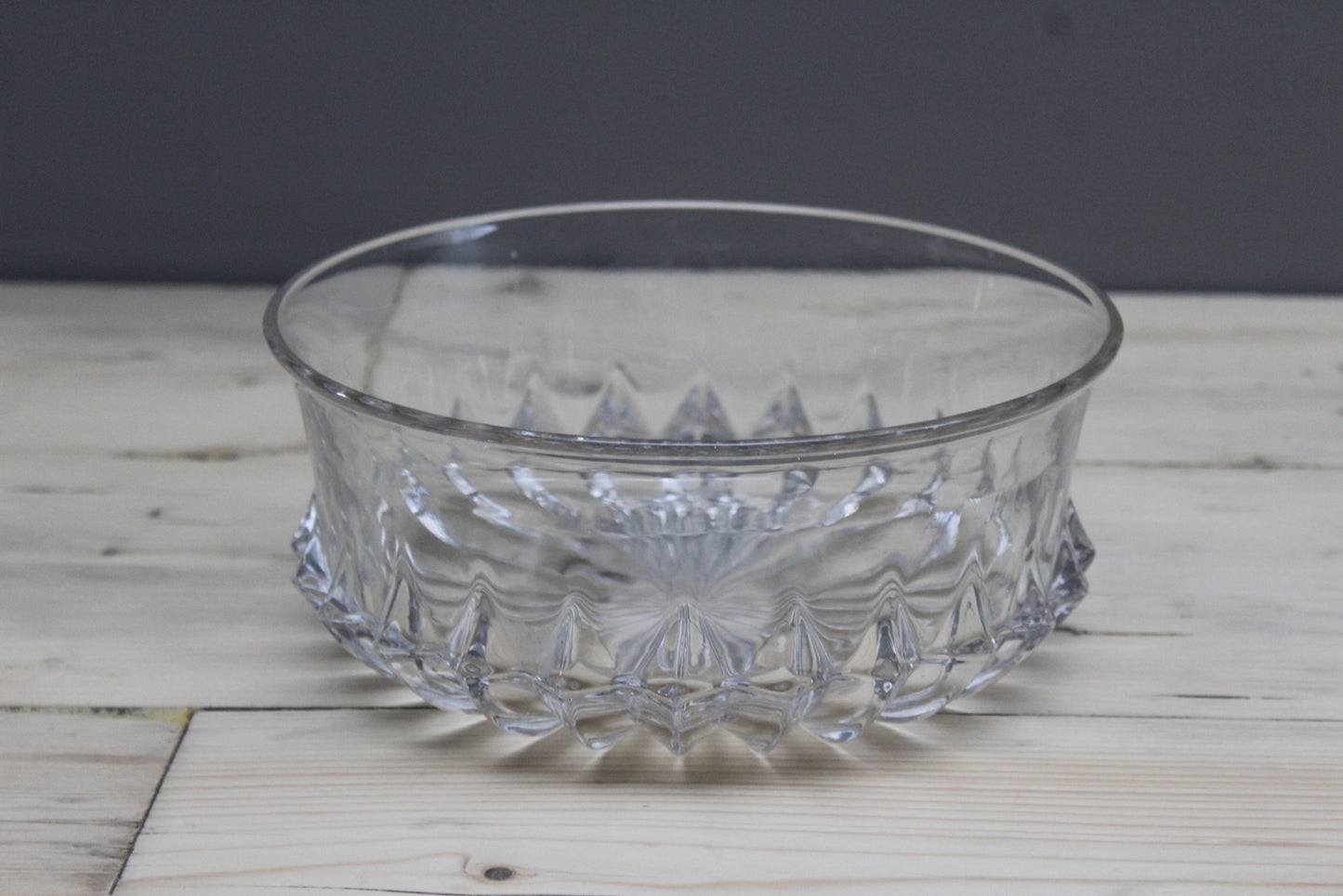 Large Pressed Glass Serving Bowl - Kernow Furniture