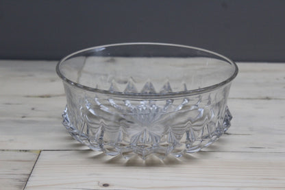 Large Pressed Glass Serving Bowl - Kernow Furniture