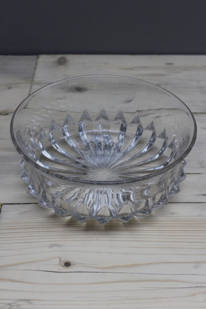 Large Pressed Glass Serving Bowl - Kernow Furniture