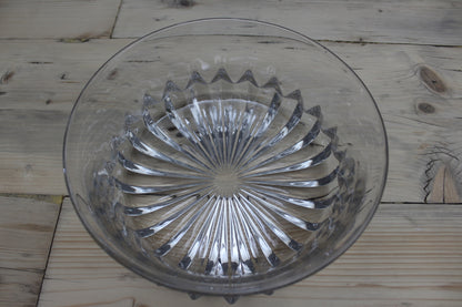 Large Pressed Glass Serving Bowl - Kernow Furniture