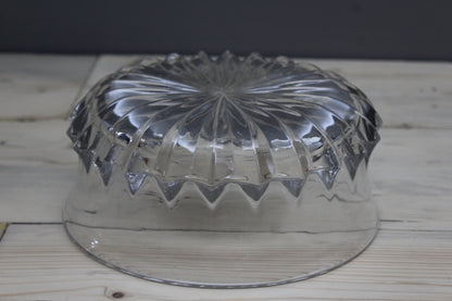 Large Pressed Glass Serving Bowl - Kernow Furniture