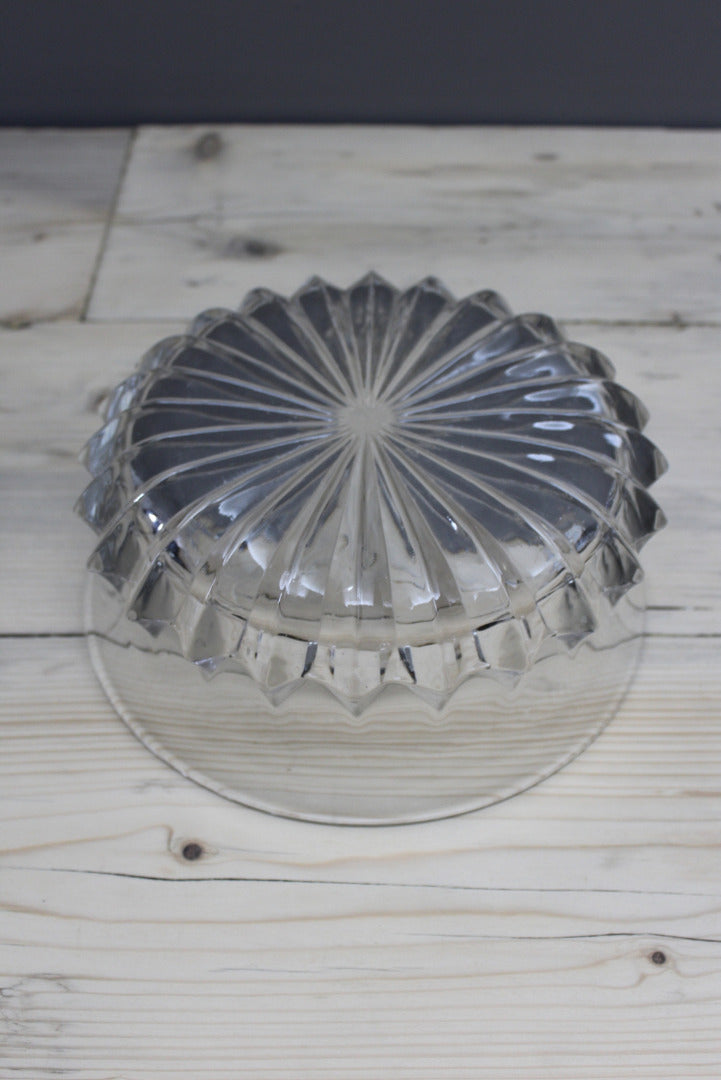 Large Pressed Glass Serving Bowl - Kernow Furniture