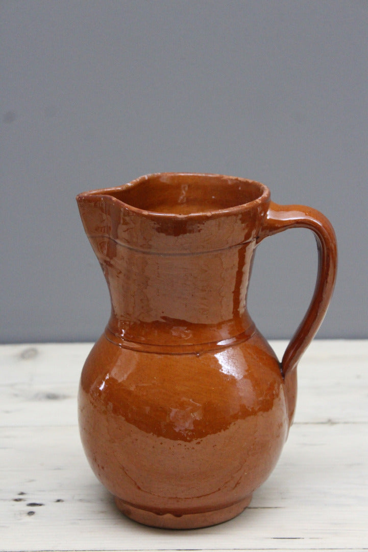 Large Glazed Earthenware Jug - Kernow Furniture