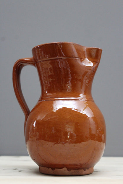 Large Glazed Earthenware Jug - Kernow Furniture