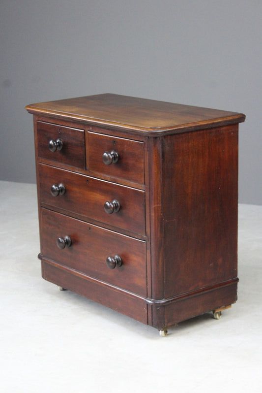 Small Victorian Mahogany Chest of Drawers - Kernow Furniture