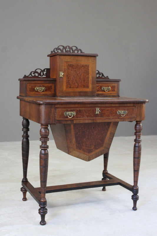 Antique Ladies Work Table - Kernow Furniture