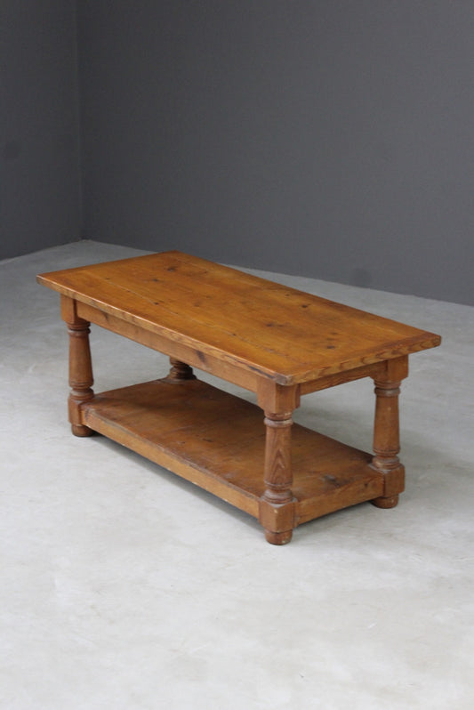 Rustic Pine Coffee Table - Kernow Furniture
