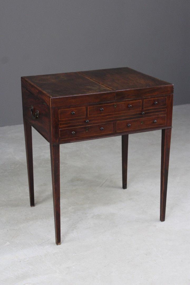 Georgian Mahogany Dressing Table - Kernow Furniture