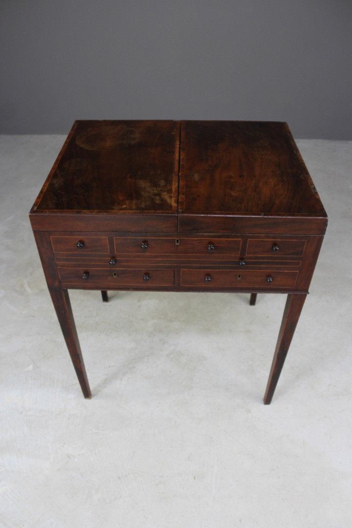 Georgian Mahogany Dressing Table - Kernow Furniture