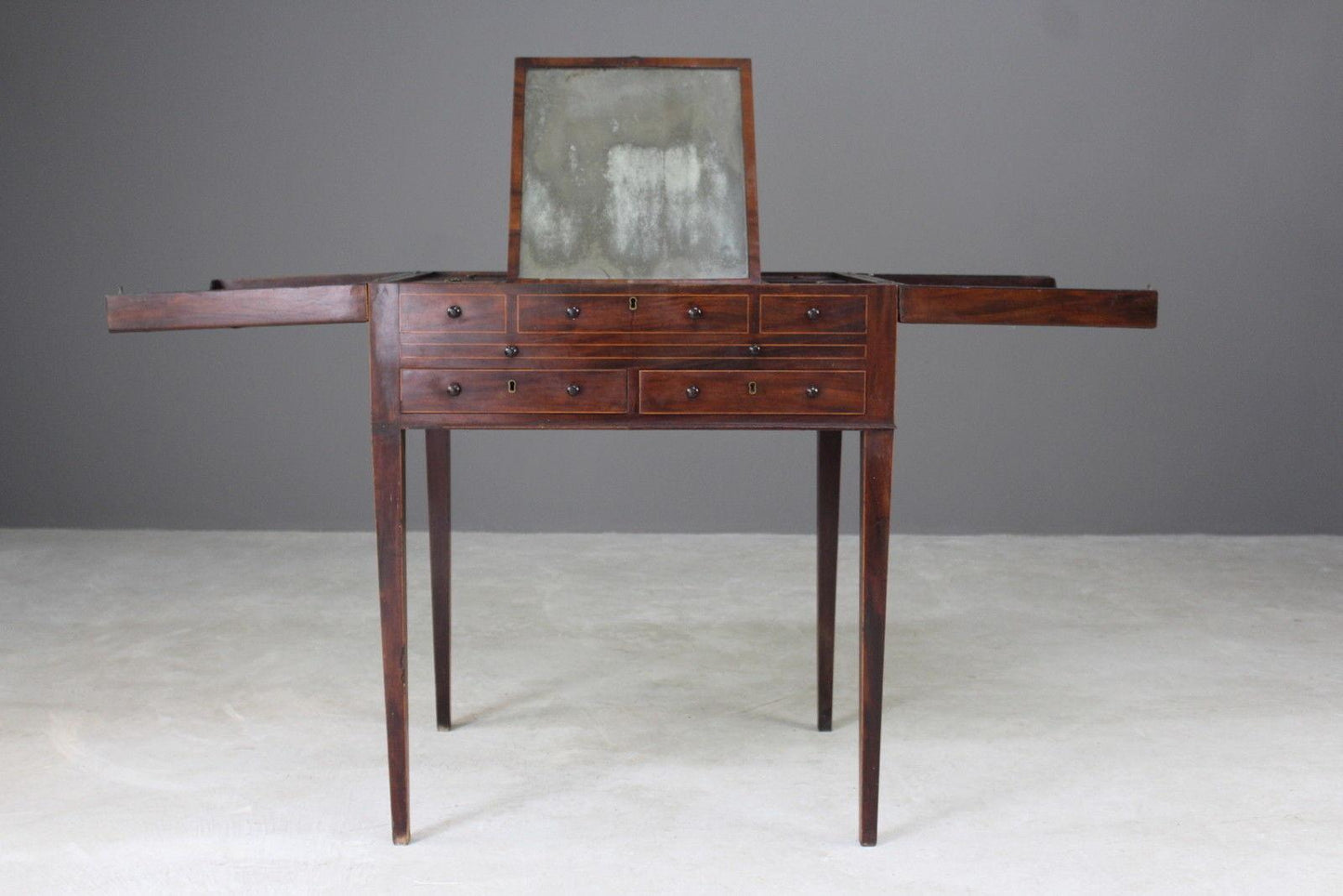 Georgian Mahogany Dressing Table - Kernow Furniture