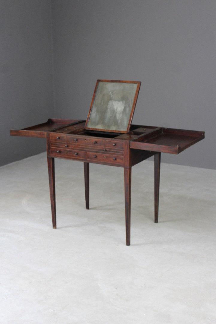 Georgian Mahogany Dressing Table - Kernow Furniture