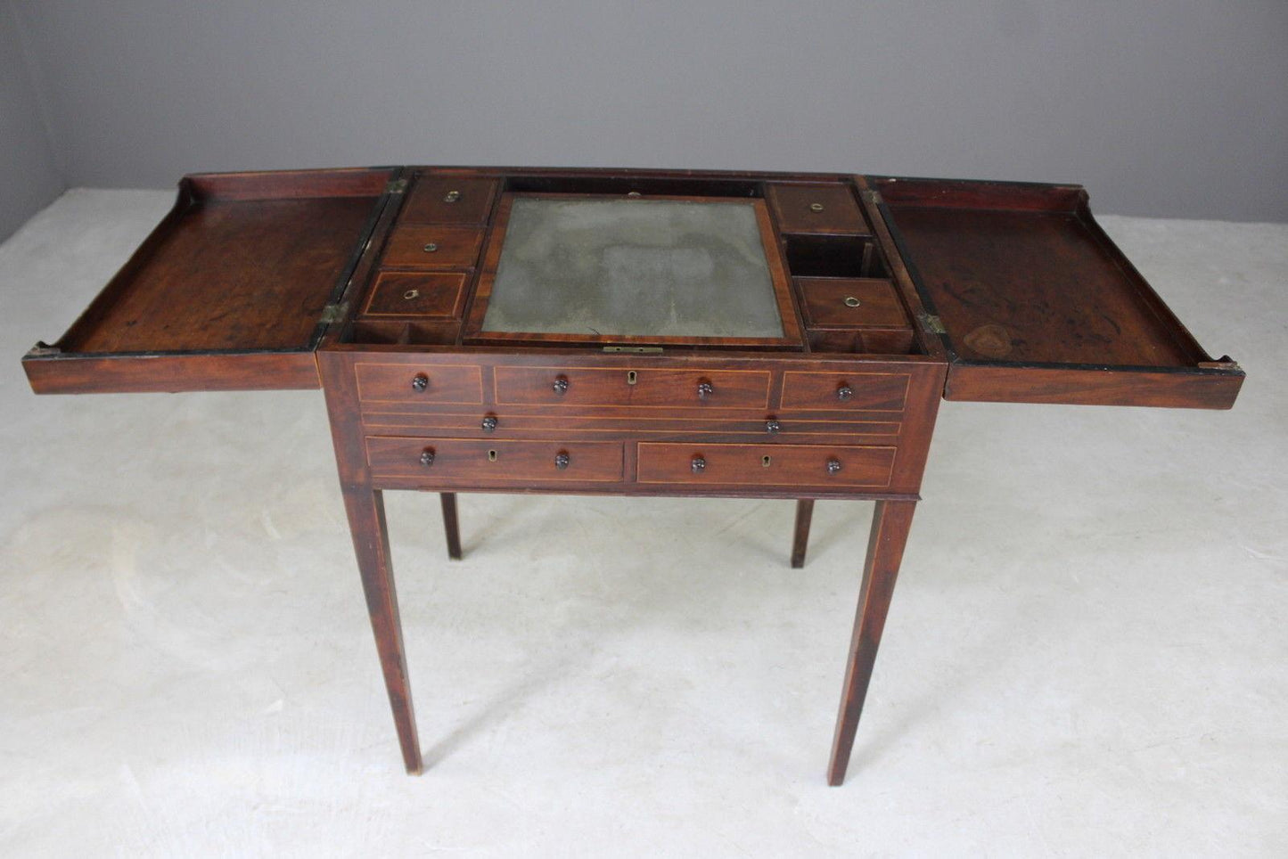 Georgian Mahogany Dressing Table - Kernow Furniture