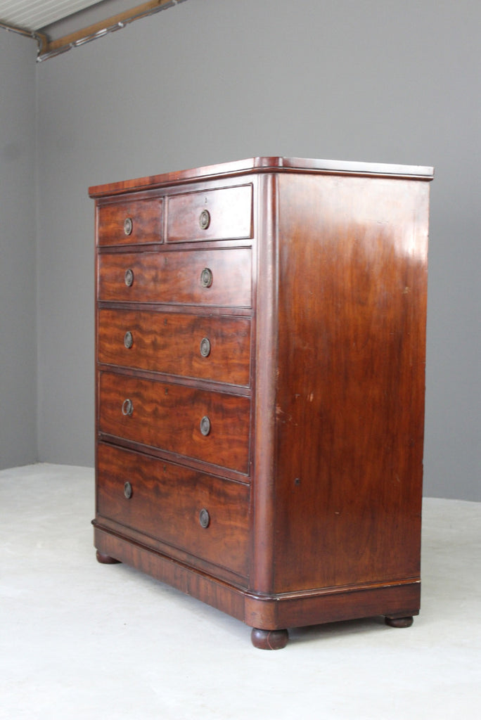Large Antique Mahogany Chest of Drawers - Kernow Furniture