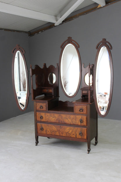 Victorian Walnut Dressing Table - Kernow Furniture