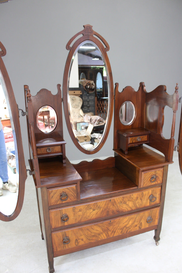 Victorian Walnut Dressing Table - Kernow Furniture