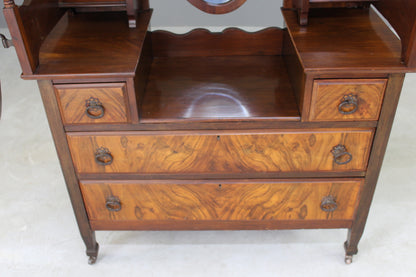 Victorian Walnut Dressing Table - Kernow Furniture