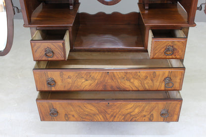 Victorian Walnut Dressing Table - Kernow Furniture