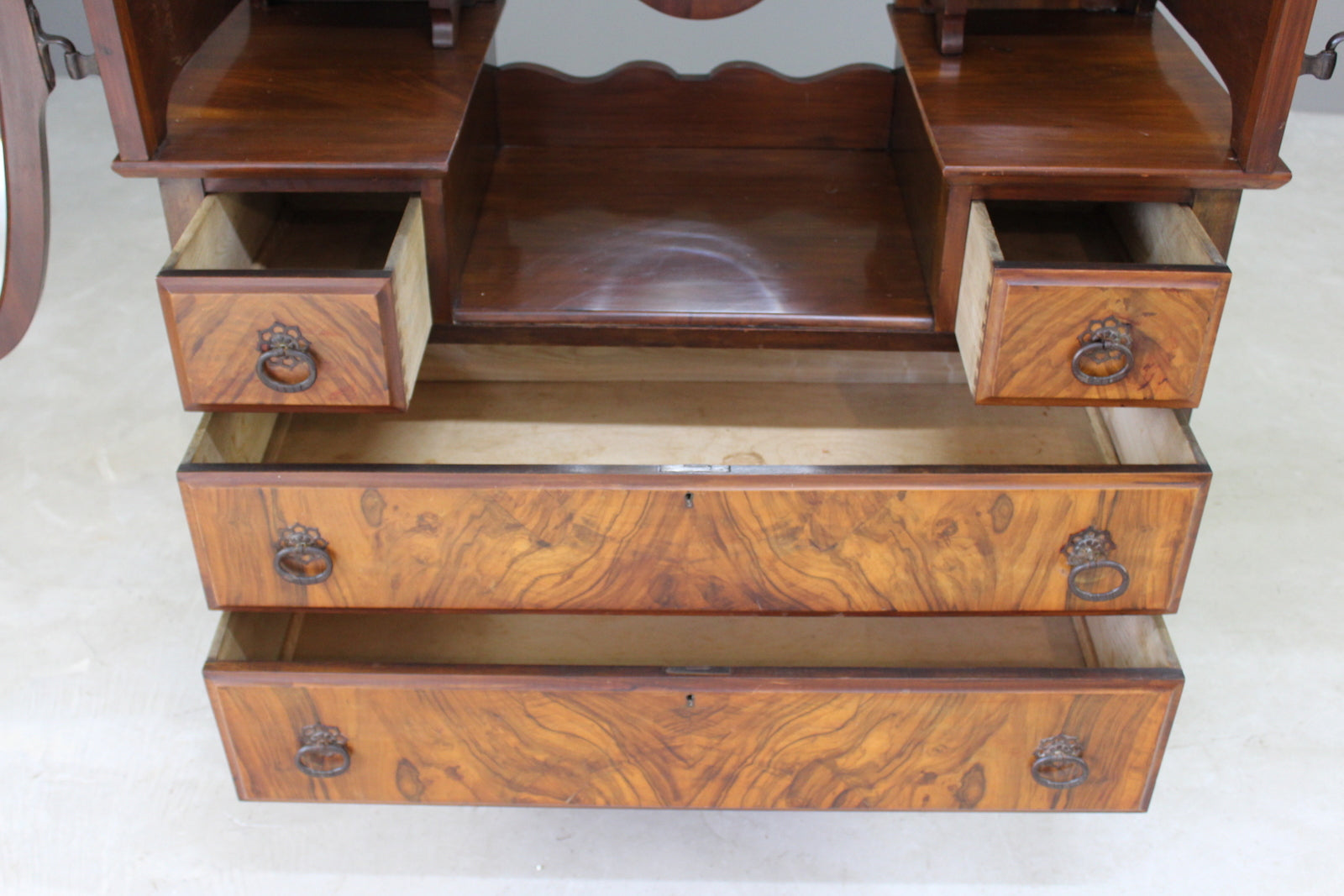 Victorian Walnut Dressing Table - Kernow Furniture