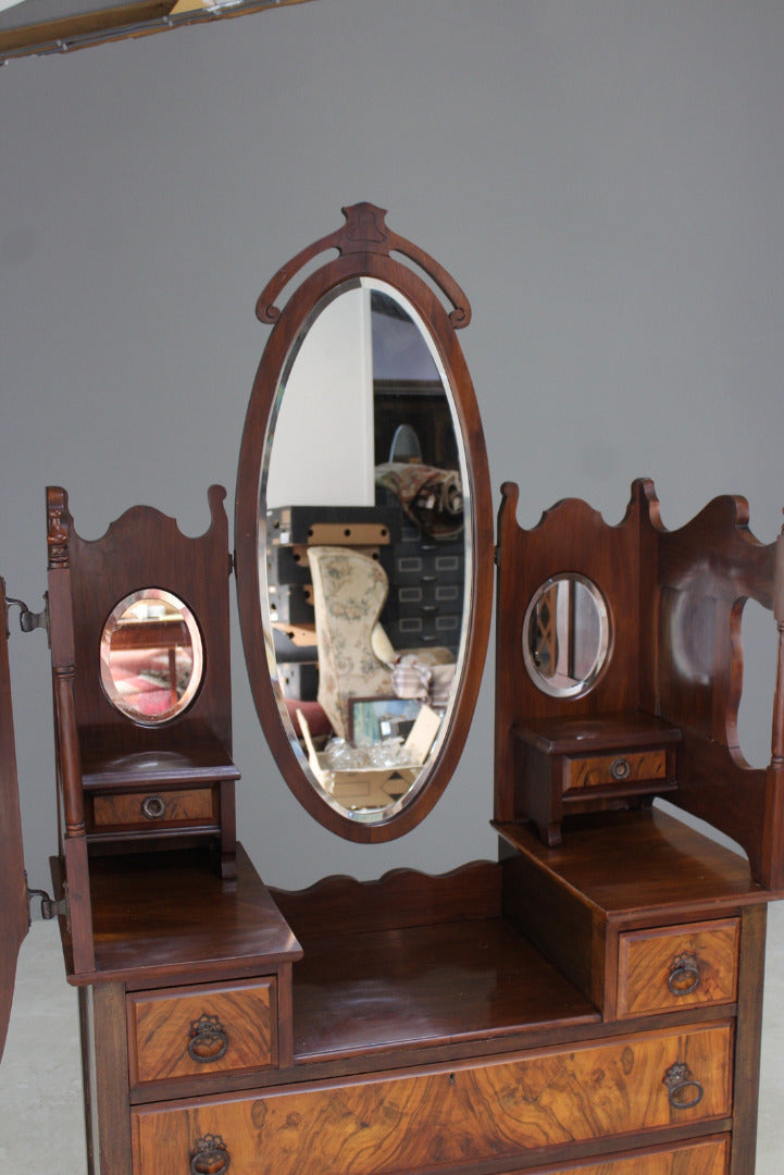 Victorian Walnut Dressing Table - Kernow Furniture