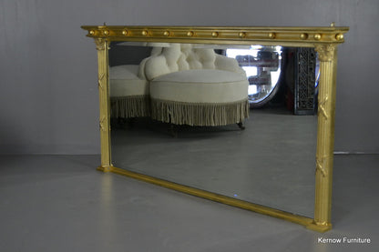 Large Regency Style Overmantle Mirror - Kernow Furniture