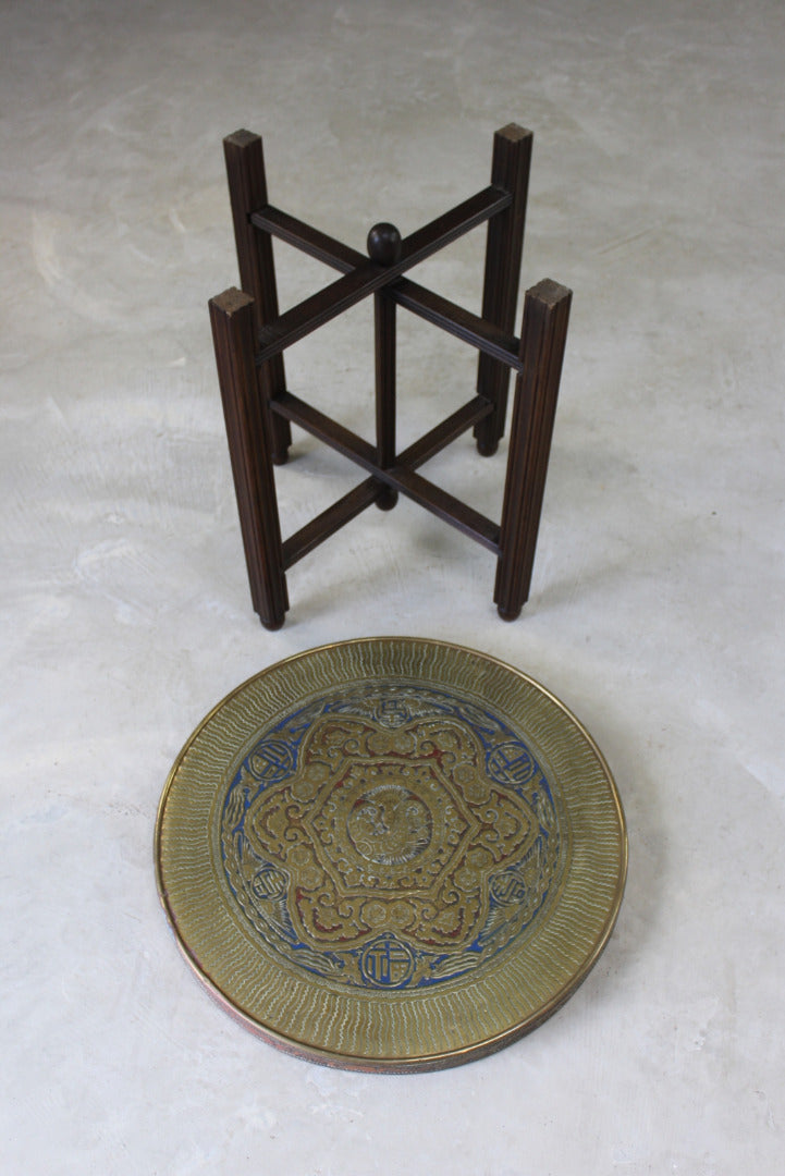 Eastern Round Brass Coffee Table - Kernow Furniture