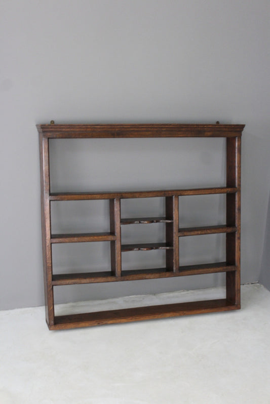 Antique Oak Plate Rack - Kernow Furniture