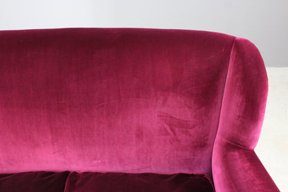 Wing Back Purple Velvet Sofa - Kernow Furniture