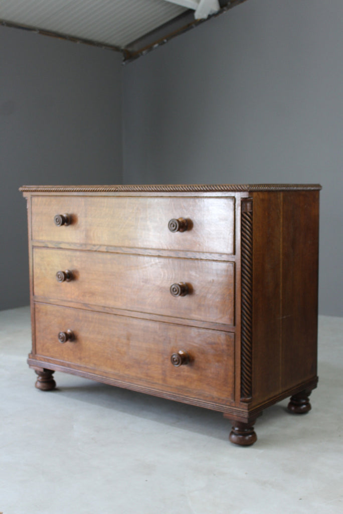 Antique Oak Chest of Drawers - Kernow Furniture