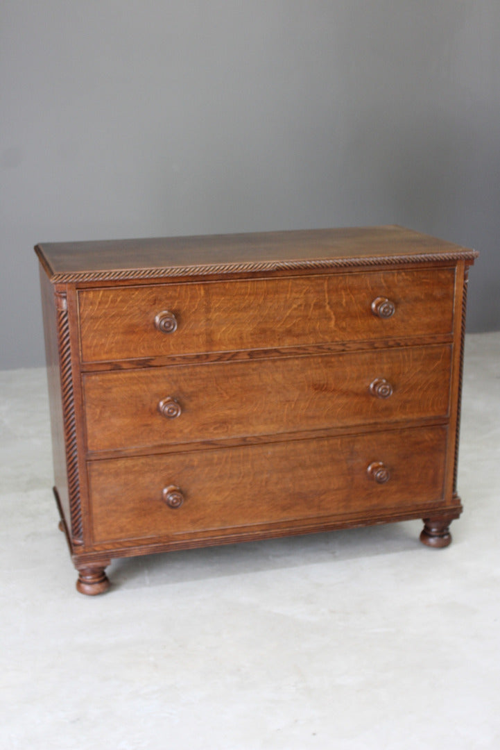 Antique Oak Chest of Drawers - Kernow Furniture