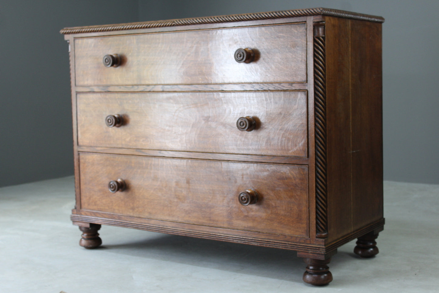 Antique Oak Chest of Drawers - Kernow Furniture