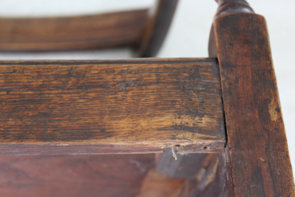 Antique Elm & Oak Carver Chair - Kernow Furniture