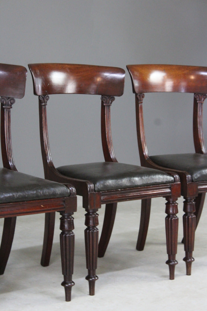 4 Antique Mahogany Dining Chairs - Kernow Furniture