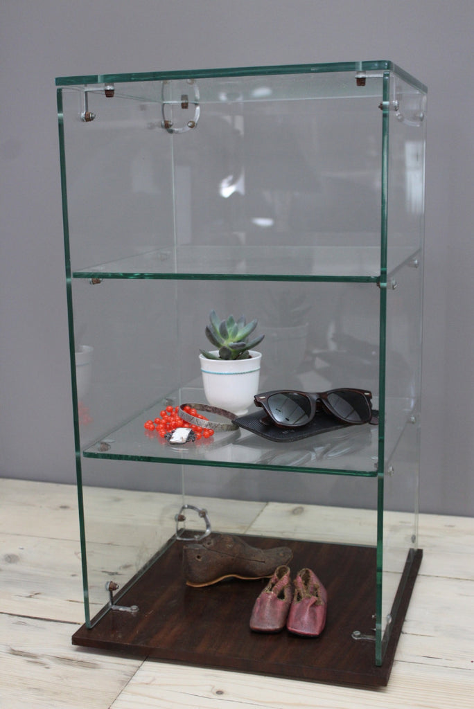 Mid Century Glazed Counter Top Shop Medicine Cabinet - Kernow Furniture
