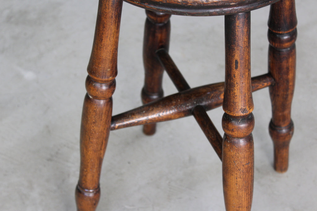 Antique Rustic Short Stool - Kernow Furniture
