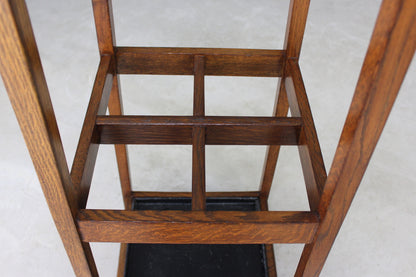 Arts & Crafts Oak Hall Stand - Kernow Furniture