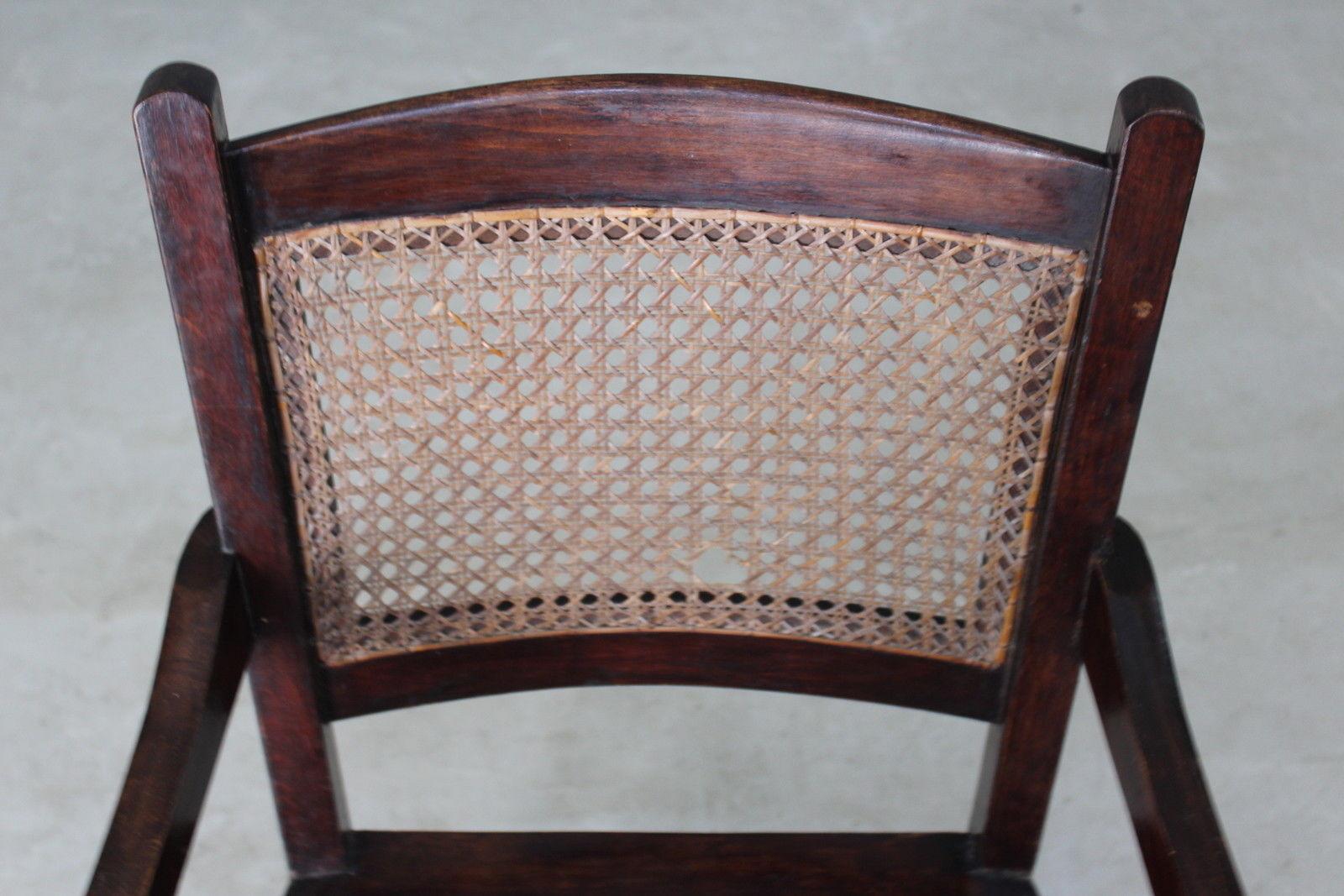 Antique Cane Commode Bedroom Chair - Kernow Furniture